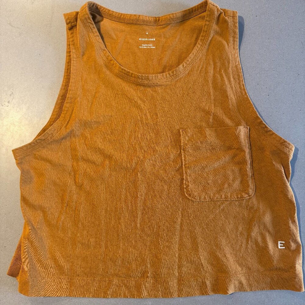 Everlane - The Premium Weight Cropped Pocket Tank - Like New